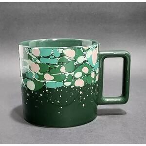 Starbucks Holiday 2022 Marble Green Pink Forest Venetian Ceramic Mug 12oz